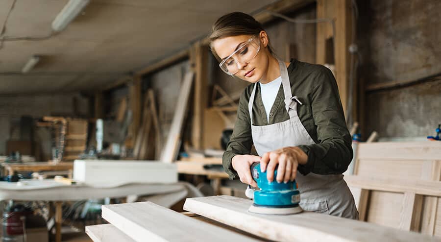 woman working in a shop